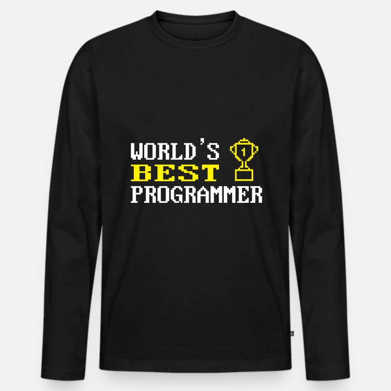 Programmierer Coder Software Entwickler - Männer Premium Bio Langarmshirt - Schwarz