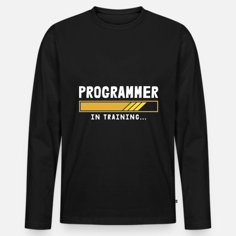 Programmer Coder Software Developer - Men's Premium Organic Long Sleeve Shirt - black