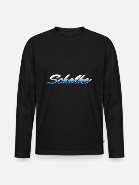 Schalke - Männer Premium Bio Langarmshirt - Schwarz