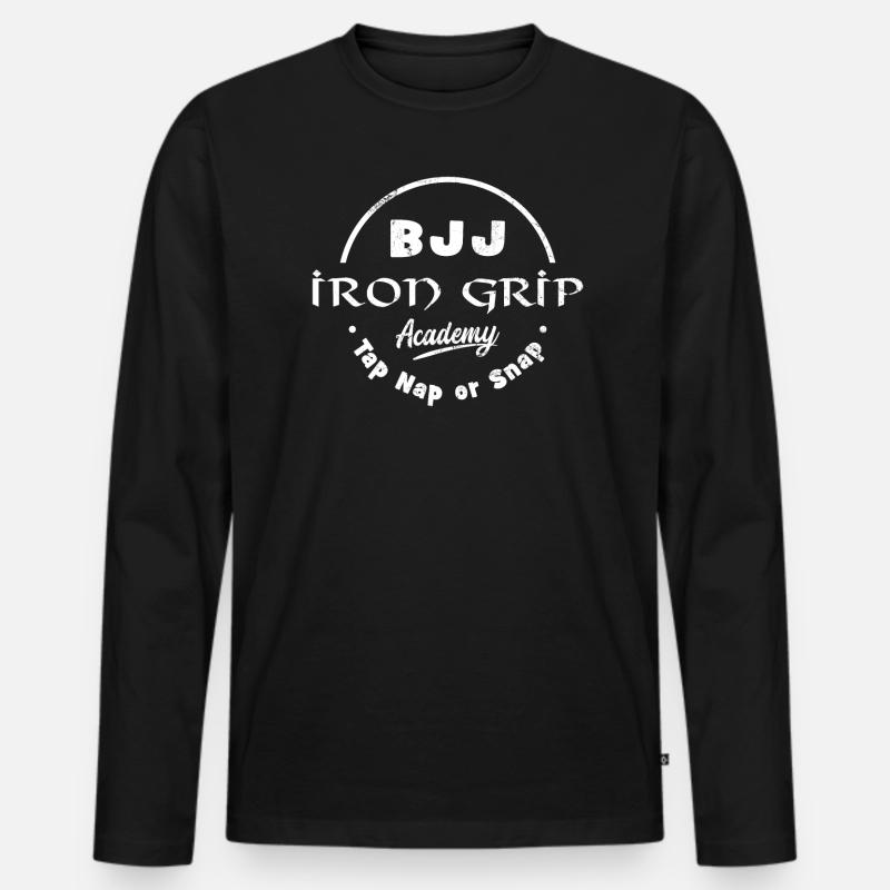 BJJ Jiu Jitsu - Männer Premium Bio Langarmshirt - Schwarz