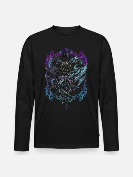 Alchemy England Caduceus Rex - Men's Premium Organic Long Sleeve Shirt - black