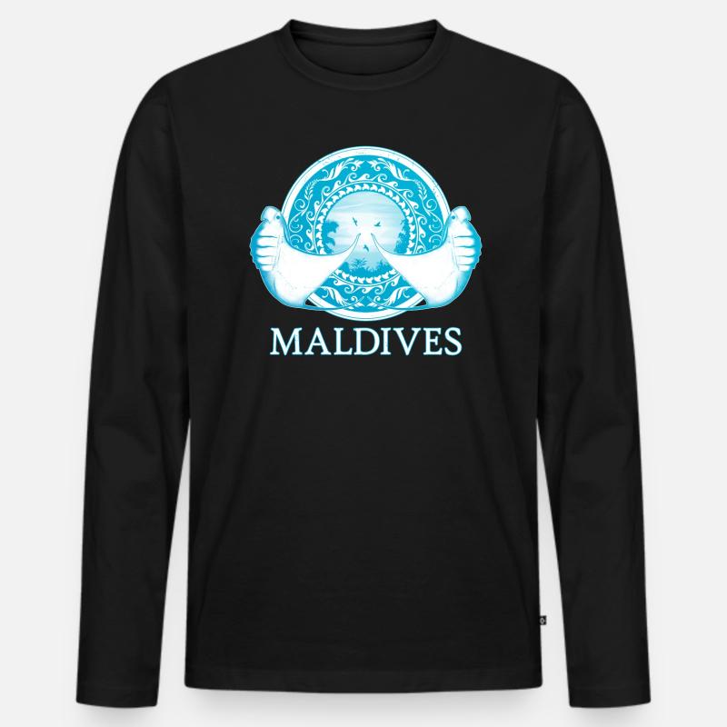 Mantarochen - Männer Premium Bio Langarmshirt - Schwarz