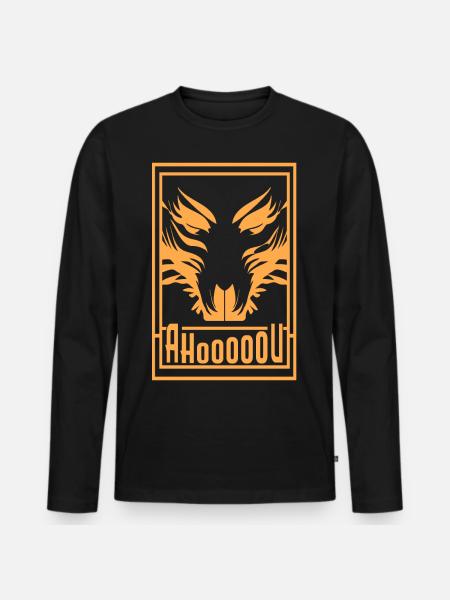 WOLF - T-shirt manches longues Premium bio Homme - noir
