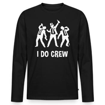 I Do Crew (JGA / Junggesellenabschied / Bier / W) - Männer Premium Bio Langarmshirt - Schwarz - Vorne - Nico (187cm)
