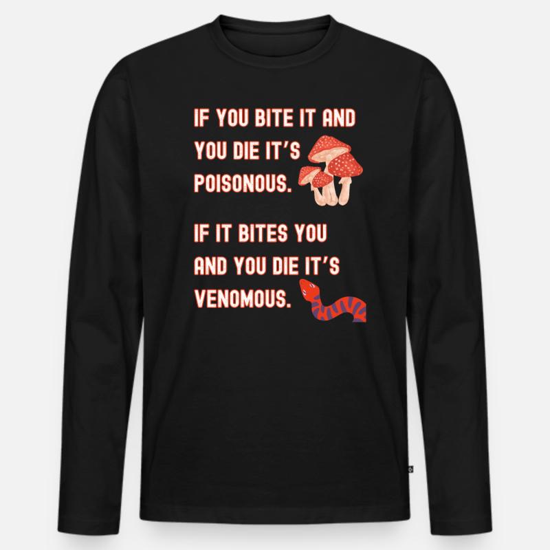 Giftig vs. giftig - Männer Premium Bio Langarmshirt - Schwarz