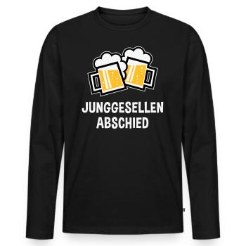 Junggesellenabschied (Bier Bayrische Bierkrüge 3C) - Männer Premium Bio Langarmshirt - Schwarz - Vorne - Nico (187cm)