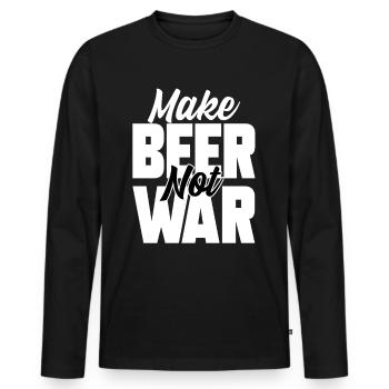 BIÈRE, CADEAU - T-shirt manches longues Premium bio Homme - noir - Devant - Nico (187cm)