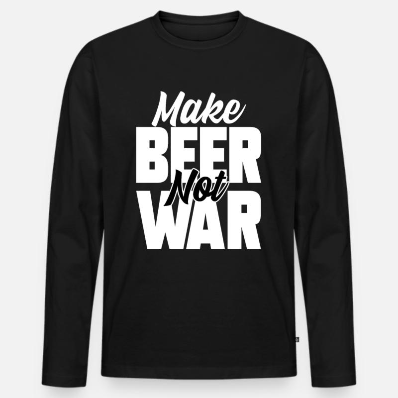 BIER, GESCHENK - Männer Premium Bio Langarmshirt - Schwarz