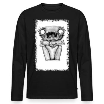 Gamer Bic Style - Men's Premium Organic Long Sleeve Shirt - black - Front - Nico (187cm)