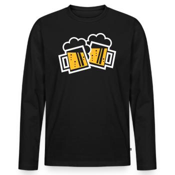 XZwei Originale Bayern (2 / NEG) - Männer Premium Bio Langarmshirt - Schwarz - Vorne - Nico (187cm)
