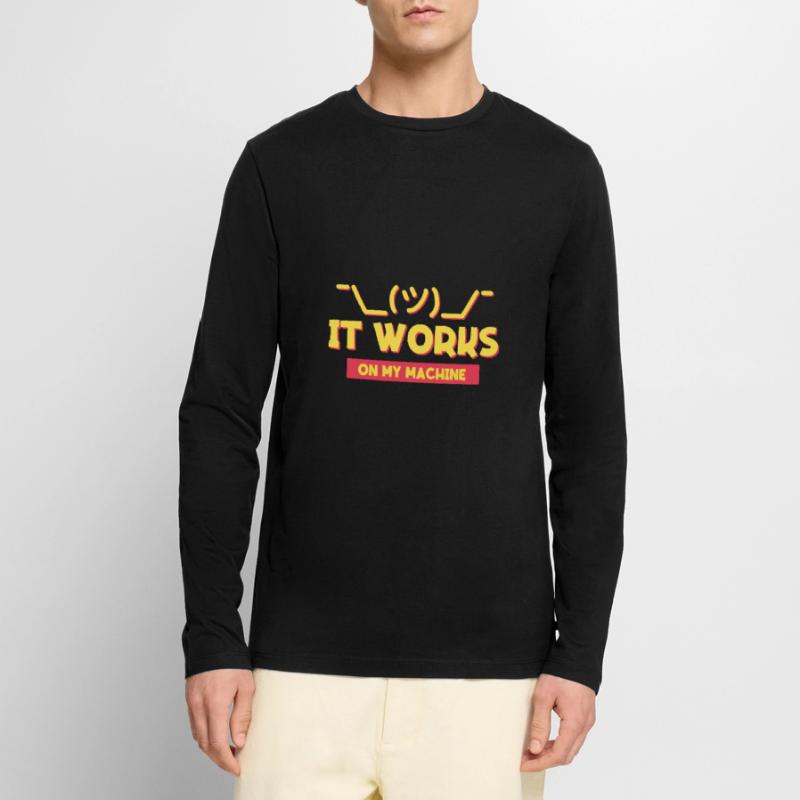 Assistance informatique et programmeur blague pour coder T-shirt manches longues Premium bio Homme