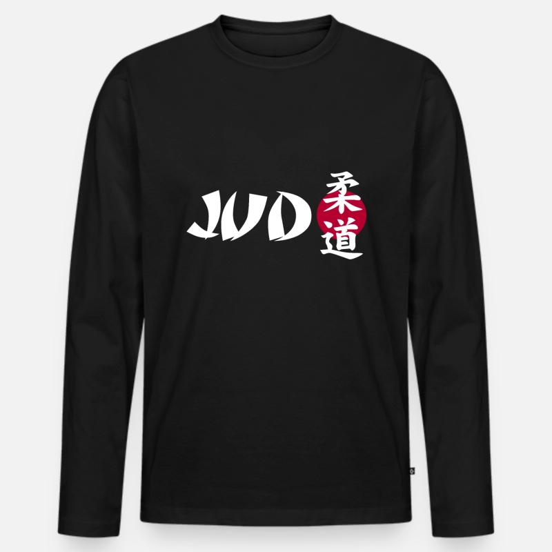 Judo - Männer Premium Bio Langarmshirt - Schwarz