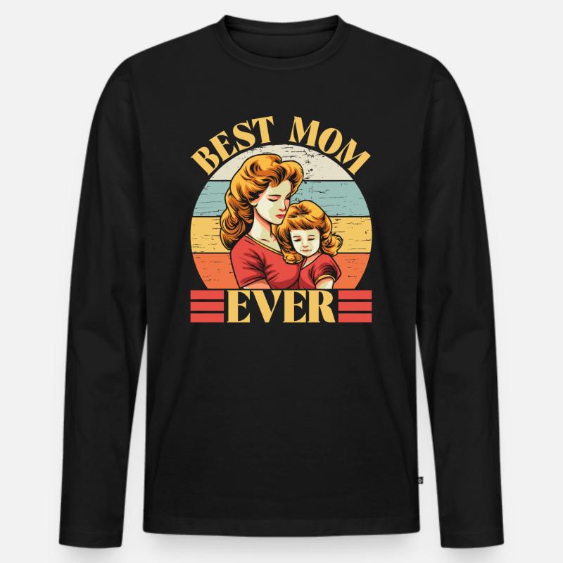 Beste Mutter aller Zeiten - Männer Premium Bio Langarmshirt - Schwarz