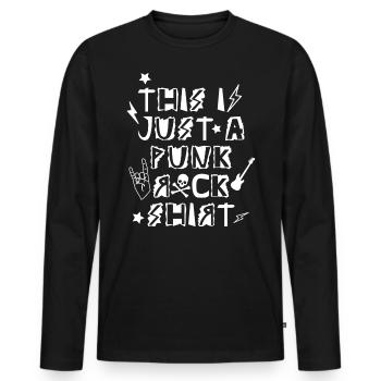 This Is Just A Punk Rock Design Musik Rock - Männer Premium Bio Langarmshirt - Schwarz - Vorne - Nico (187cm)