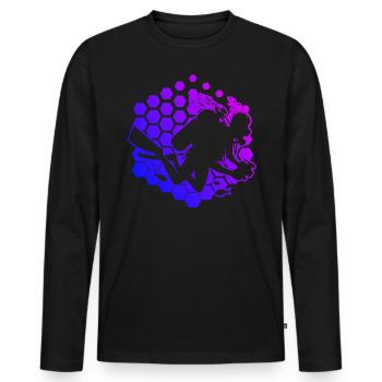 Scuba Diver Scuba Diver Scuba Diving - Men's Premium Organic Long Sleeve Shirt - black - Front - Nico (187cm)