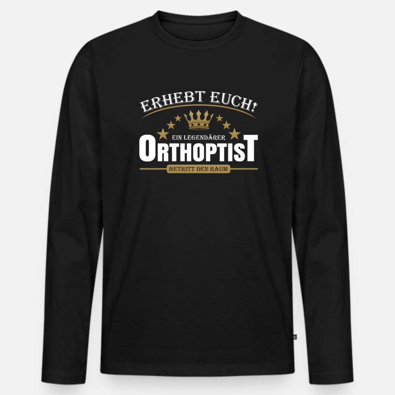 Orthoptist - Männer Premium Bio Langarmshirt - Schwarz