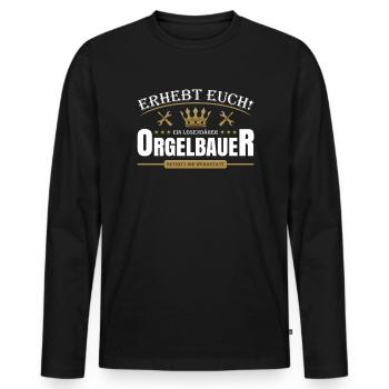Orgelbauer - Männer Premium Bio Langarmshirt - Schwarz - Vorne - Nico (187cm)