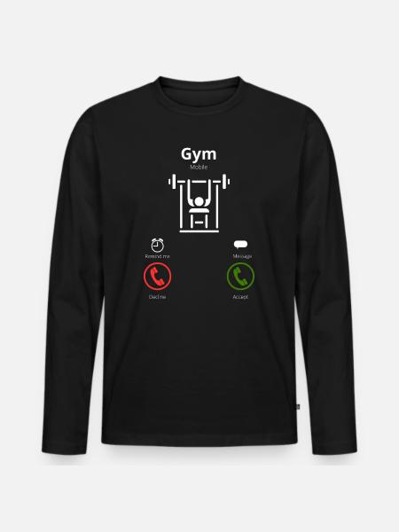 Le gymnase m’appelle - T-shirt manches longues Premium bio Homme - noir