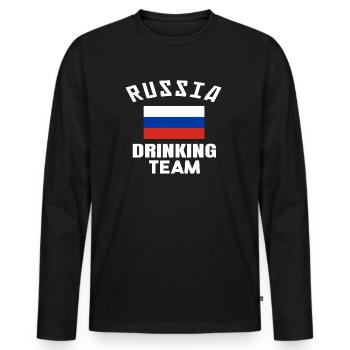 Russia Team Russia USSR Russian Russian Russians - Men's Premium Organic Long Sleeve Shirt - black - Front - Nico (187cm)