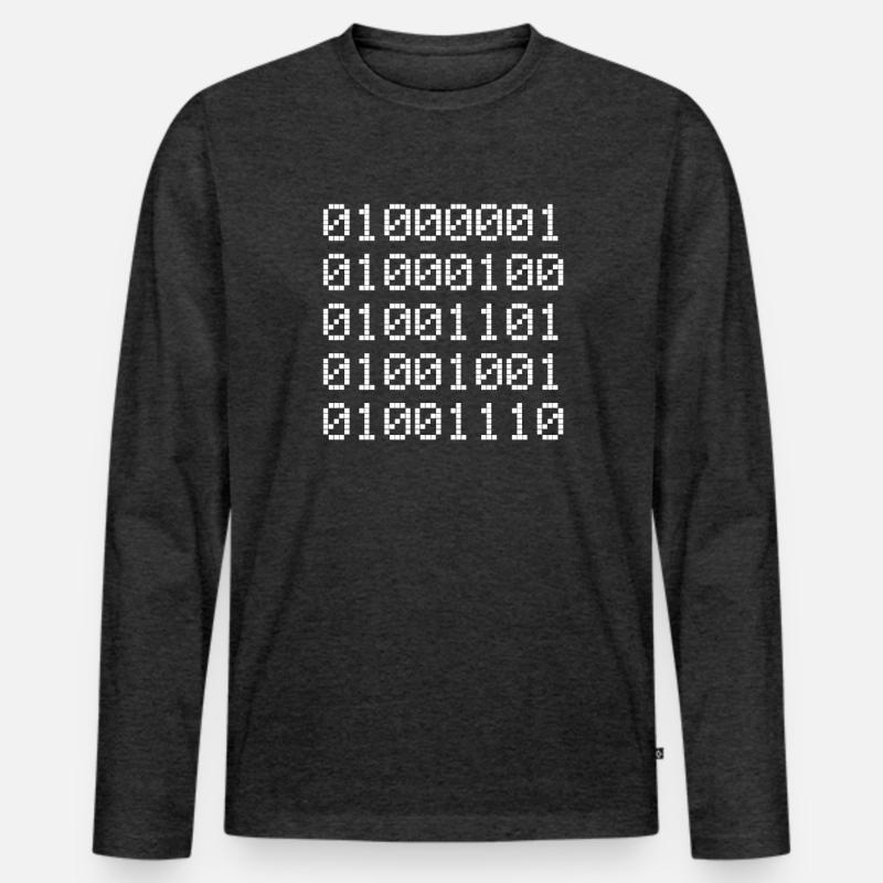 Admin Binär Binärcode Coder Informatiker Binary 01 Männer Premium Bio Langarmshirt