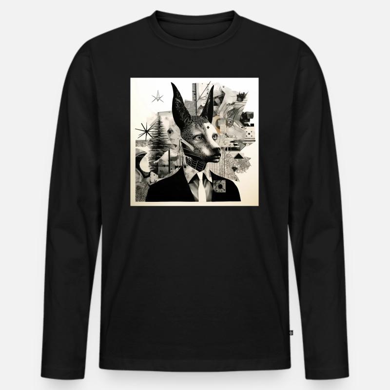 Anubis I - Männer Premium Bio Langarmshirt - Schwarz