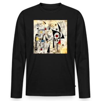 Chaos - Männer Premium Bio Langarmshirt - Schwarz - Vorne - Nico (187cm)