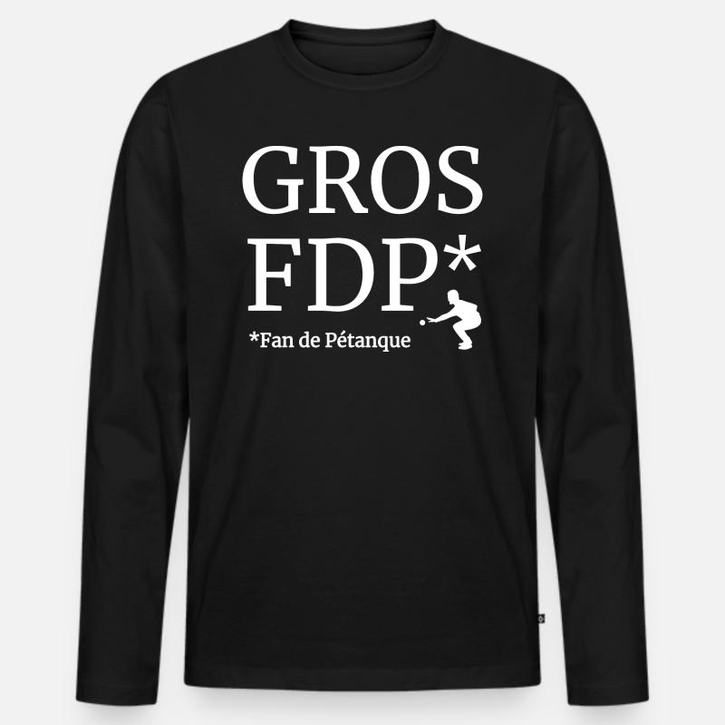 Humor boccia - Männer Premium Bio Langarmshirt - Schwarz