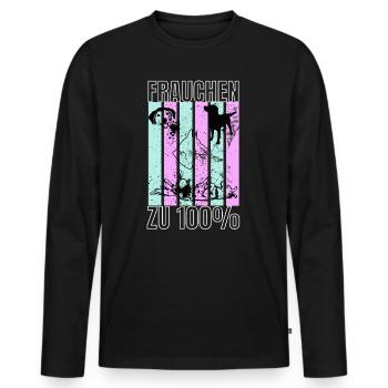 Hunde ein Hund ist ein treuer Freund - Männer Premium Bio Langarmshirt - Schwarz - Vorne - Nico (187cm)