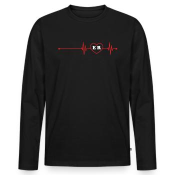 Rettungssanitäter Geschenk - Männer Premium Bio Langarmshirt - Schwarz - Vorne - Nico (187cm)