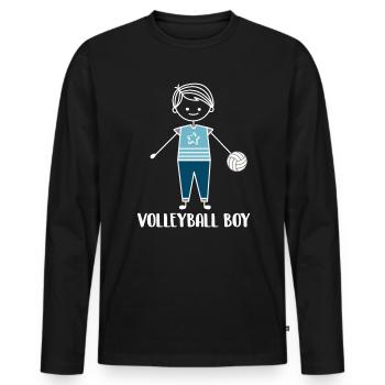 Volleyball Beach Volleyball - Men's Premium Organic Long Sleeve Shirt - black - Front - Nico (187cm)