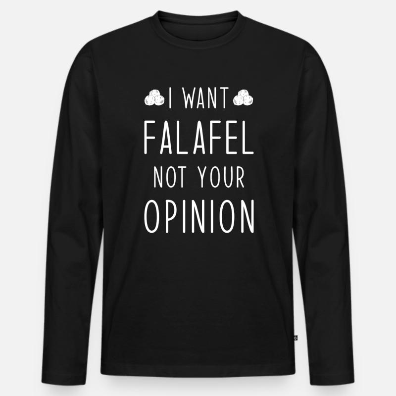 Falafel Spruch witzig - Männer Premium Bio Langarmshirt - Schwarz