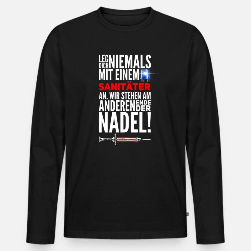 Technischen Rettungssanitäter - Männer Premium Bio Langarmshirt - Schwarz
