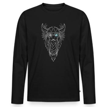 Odin runes Vikings Valhalla Rising Walhalla - T-shirt manches longues Premium bio Homme - noir - Devant - Nico (187cm)