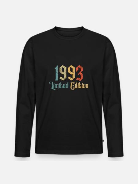 Limited Edition 1993 - Men's Premium Organic Long Sleeve Shirt - black