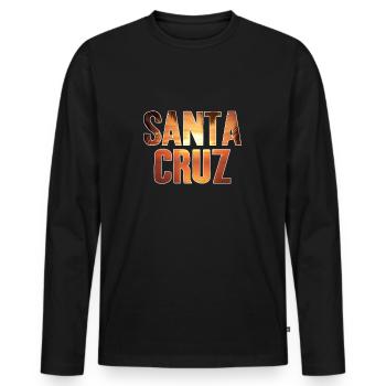 Santa Cruz - Men's Premium Organic Long Sleeve Shirt - black - Front - Nico (187cm)