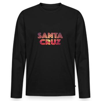 Santa Cruz - Men's Premium Organic Long Sleeve Shirt - black - Front - Nico (187cm)
