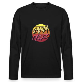 Santa Cruz - Men's Premium Organic Long Sleeve Shirt - black - Front - Nico (187cm)