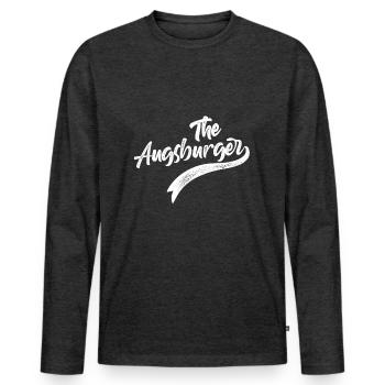 The Augsburger - Männer Premium Bio Langarmshirt - Anthrazit meliert - Vorne - Nico (187cm)