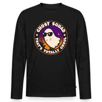 Humor Kostüm Halloween Fantome - Männer Premium Bio Langarmshirt - Schwarz - Vorne - Nico (187cm)