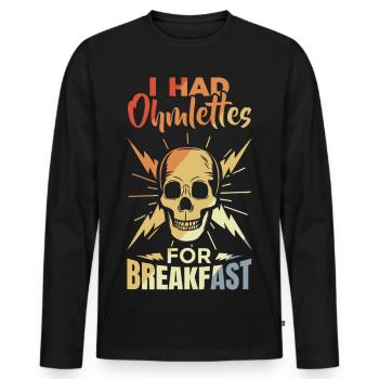 Lustiger Elektroniker Spruch - Männer Premium Bio Langarmshirt - Schwarz - Vorne - Nico (187cm)