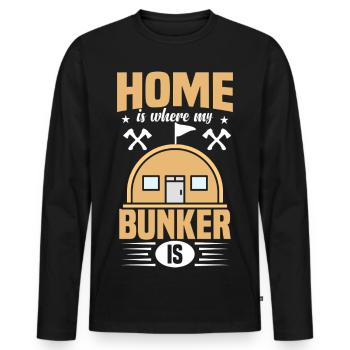  Prepper Gear Survivalism Must Haves Prepping - Men's Premium Organic Long Sleeve Shirt - black - Front - Nico (187cm)