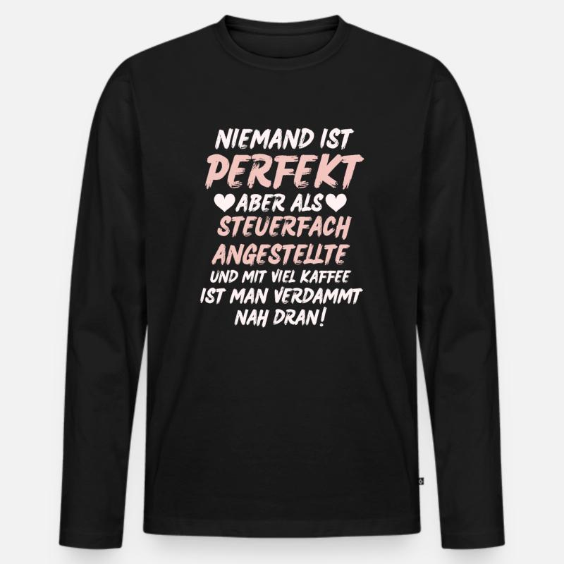 Steuerfachangestellte Geschenk - Männer Premium Bio Langarmshirt - Schwarz