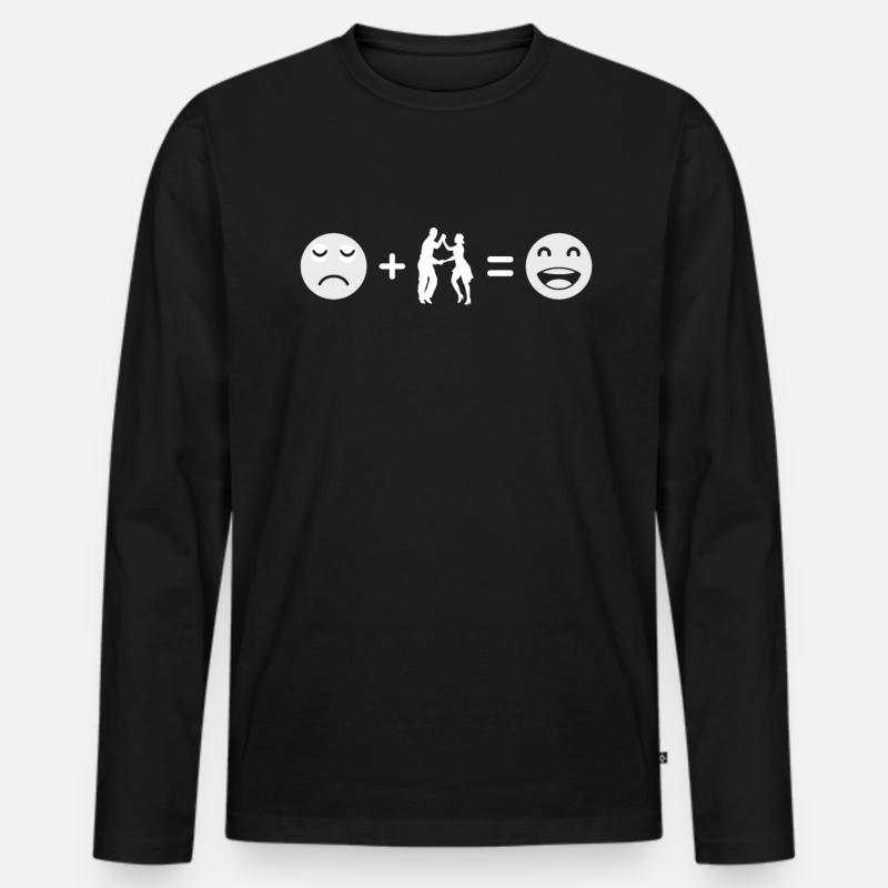 Tanzen Tänzer - Männer Premium Bio Langarmshirt - Schwarz