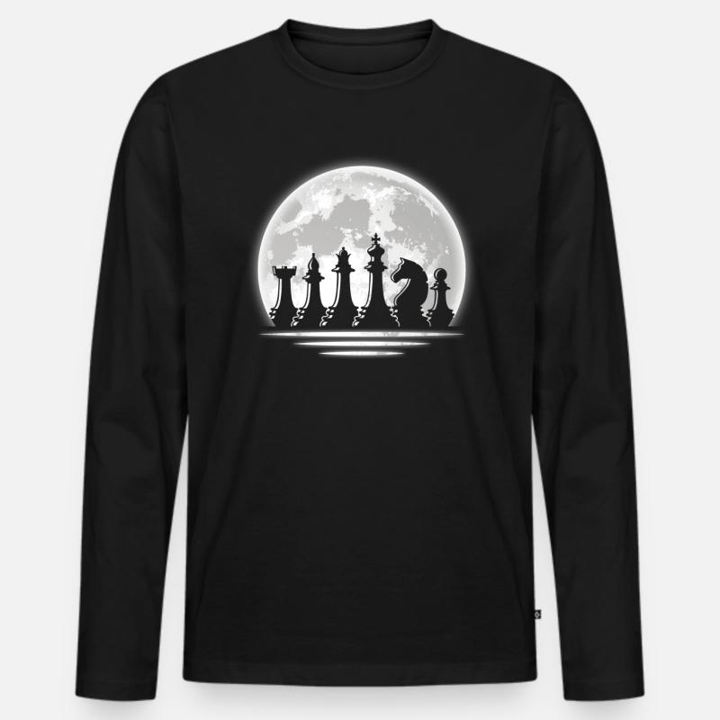 Schach - Männer Premium Bio Langarmshirt - Schwarz