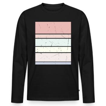 Background Pastel Rectangle - Men's Premium Organic Long Sleeve Shirt - black - Front - Nico (187cm)