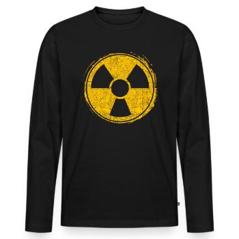 Radioactive - Men's Premium Organic Long Sleeve Shirt - black - Front - Nico (187cm)