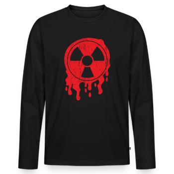 Radioactive - Men's Premium Organic Long Sleeve Shirt - black - Front - Nico (187cm)