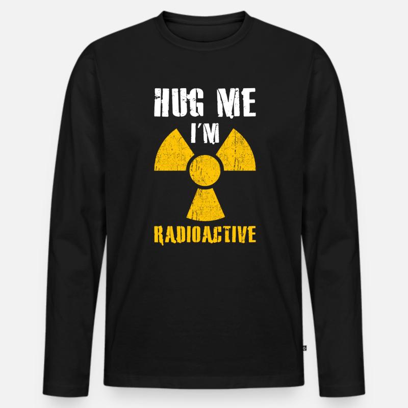 Radioaktiv - Männer Premium Bio Langarmshirt - Schwarz