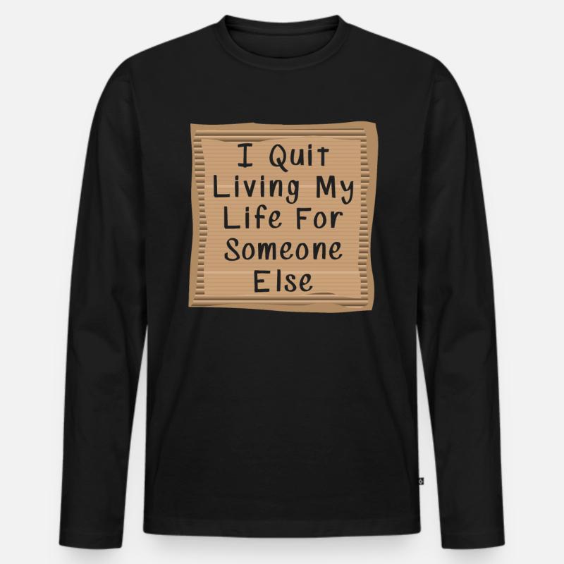 Inspiration - Männer Premium Bio Langarmshirt - Schwarz