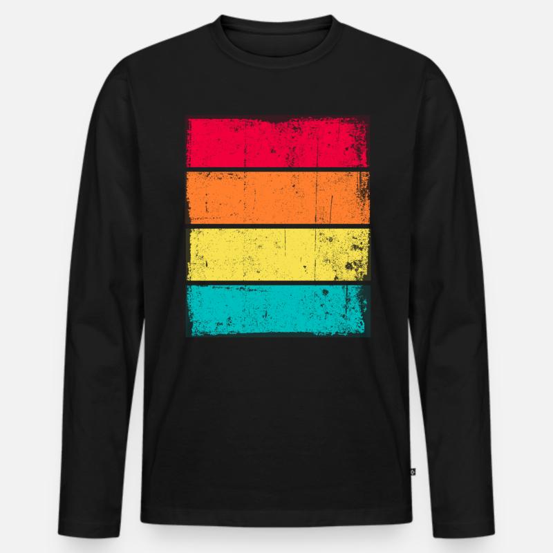 Sunset Grunge Hintergrund - Männer Premium Bio Langarmshirt - Schwarz